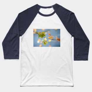 Colorful autumn leaves on nature background Baseball T-Shirt